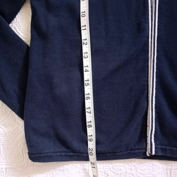 Tommy Hilfiger Cardigan Sweater Womens Navy Blue S Petite 100% Cotton - Picture 8 of 11